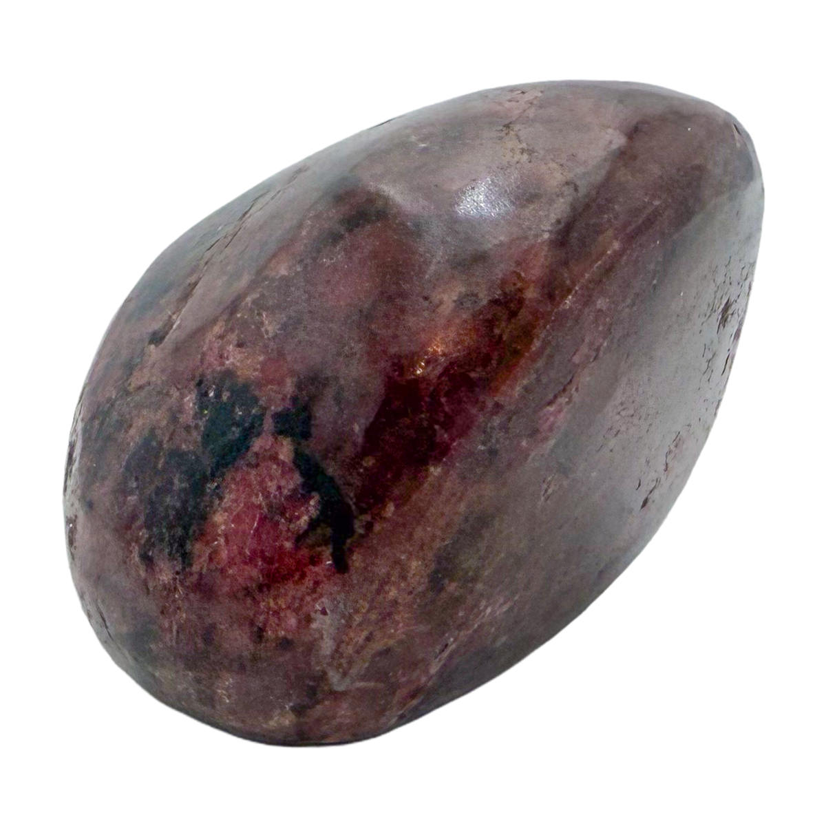 Rhodonite polished free form from Zimbabwe, alternate view