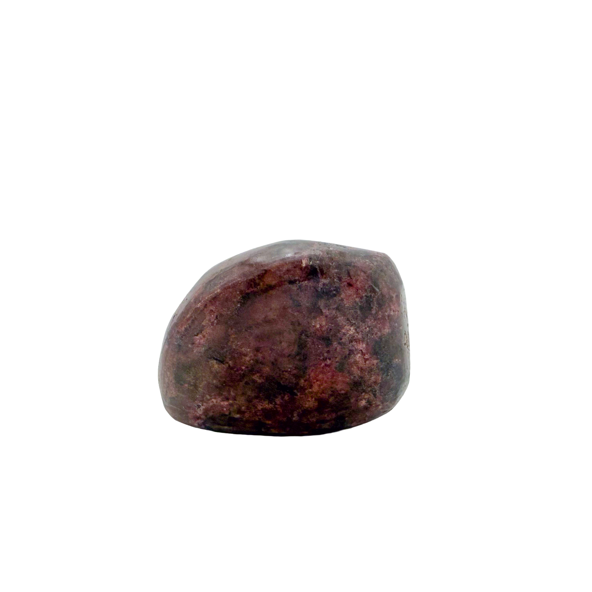 Rhodonite polished free form from Zimbabwe, alternate view