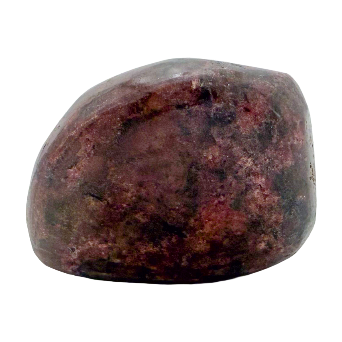 Rhodonite polished free form from Zimbabwe, alternate view