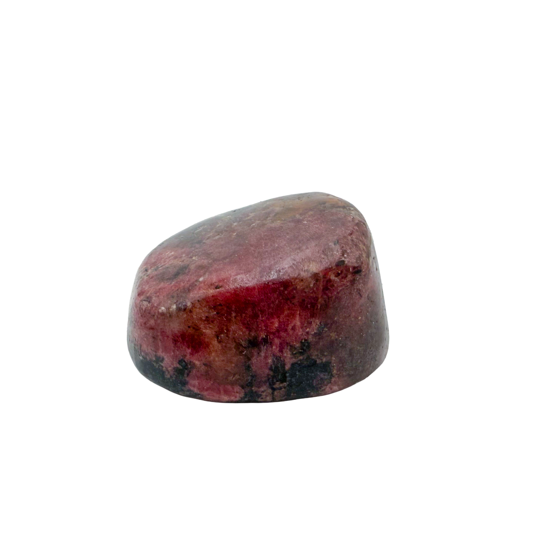 Rhodonite polished free form from Zimbabwe, alternate view