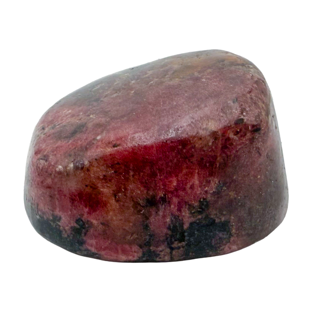 Rhodonite polished free form from Zimbabwe, alternate view
