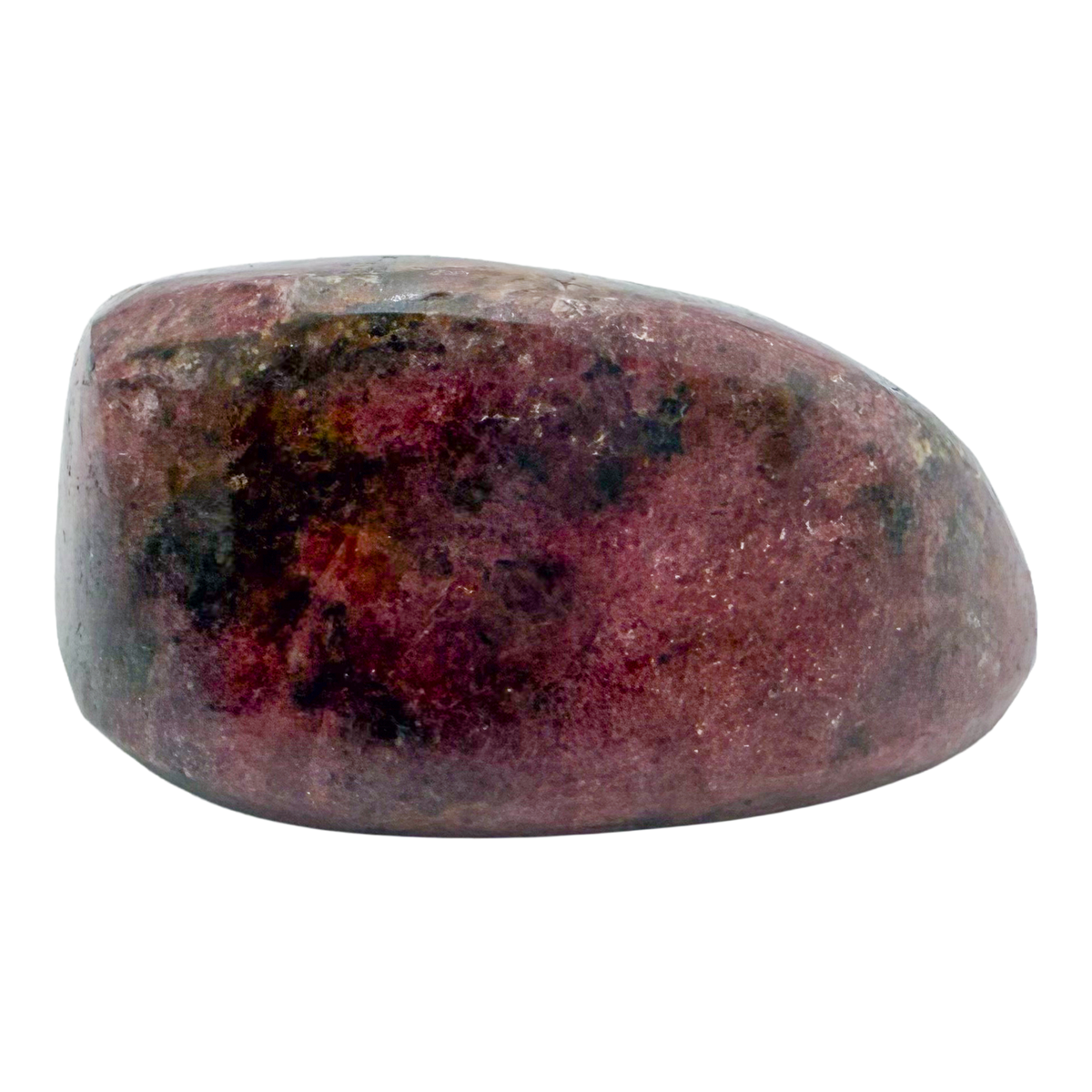 Rhodonite polished free form from Zimbabwe, alternate view