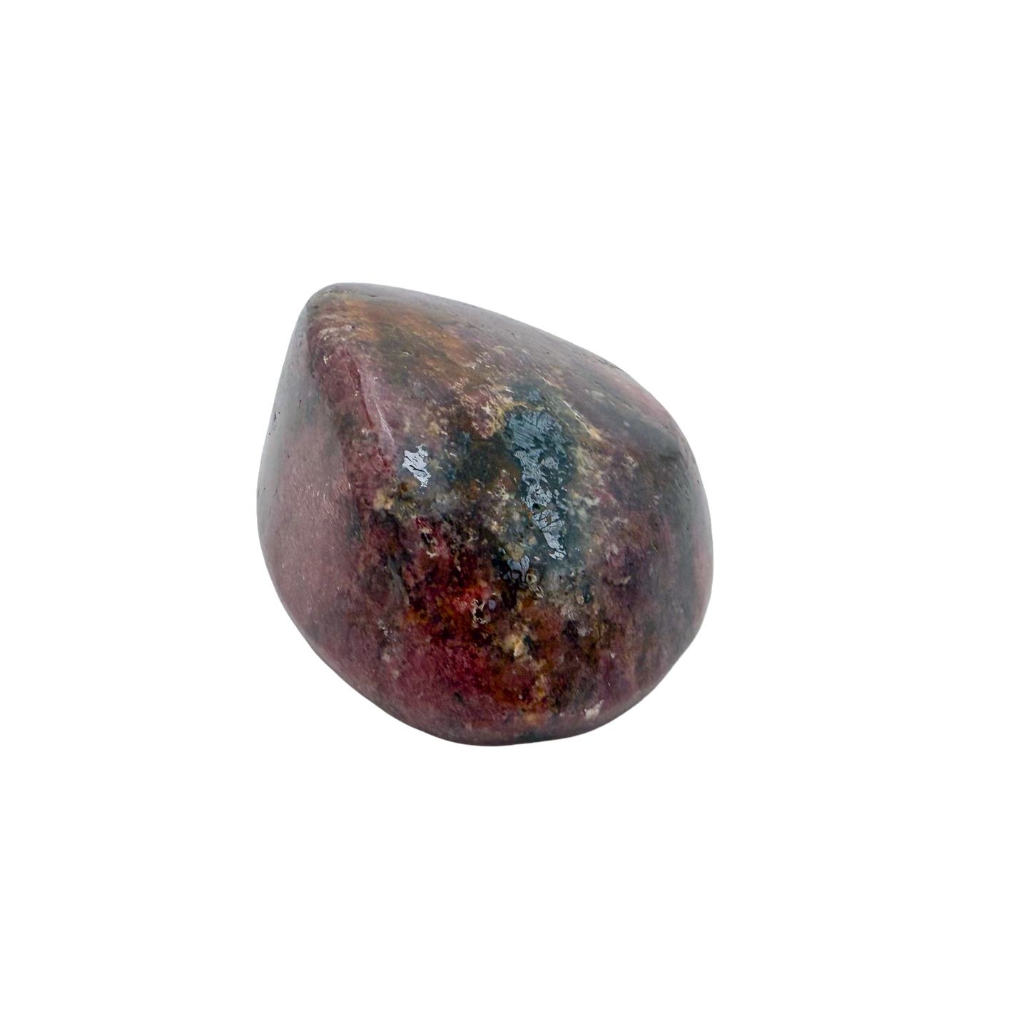 Rhodonite polished free form from Zimbabwe, alternate view