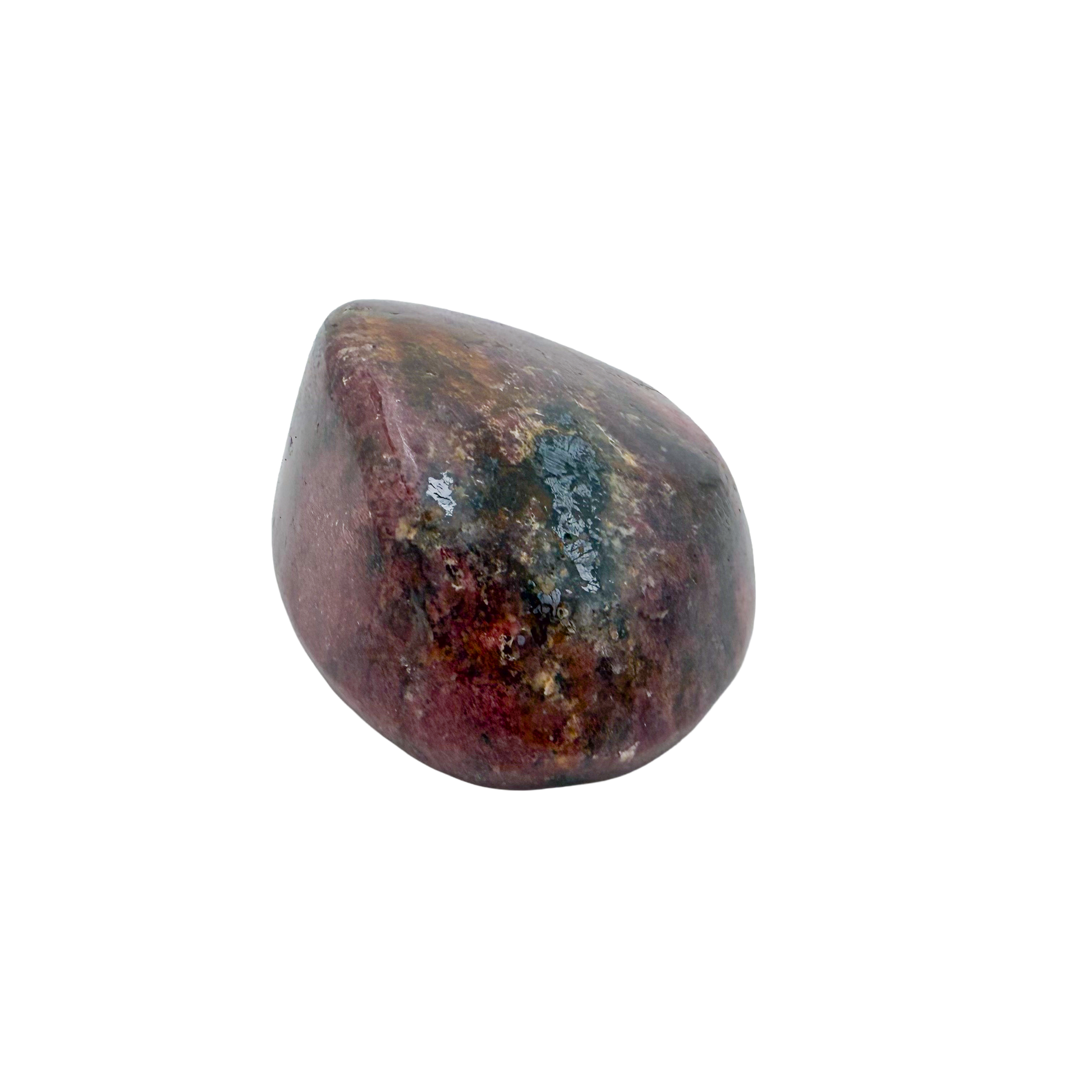Rhodonite polished free form from Zimbabwe, alternate view