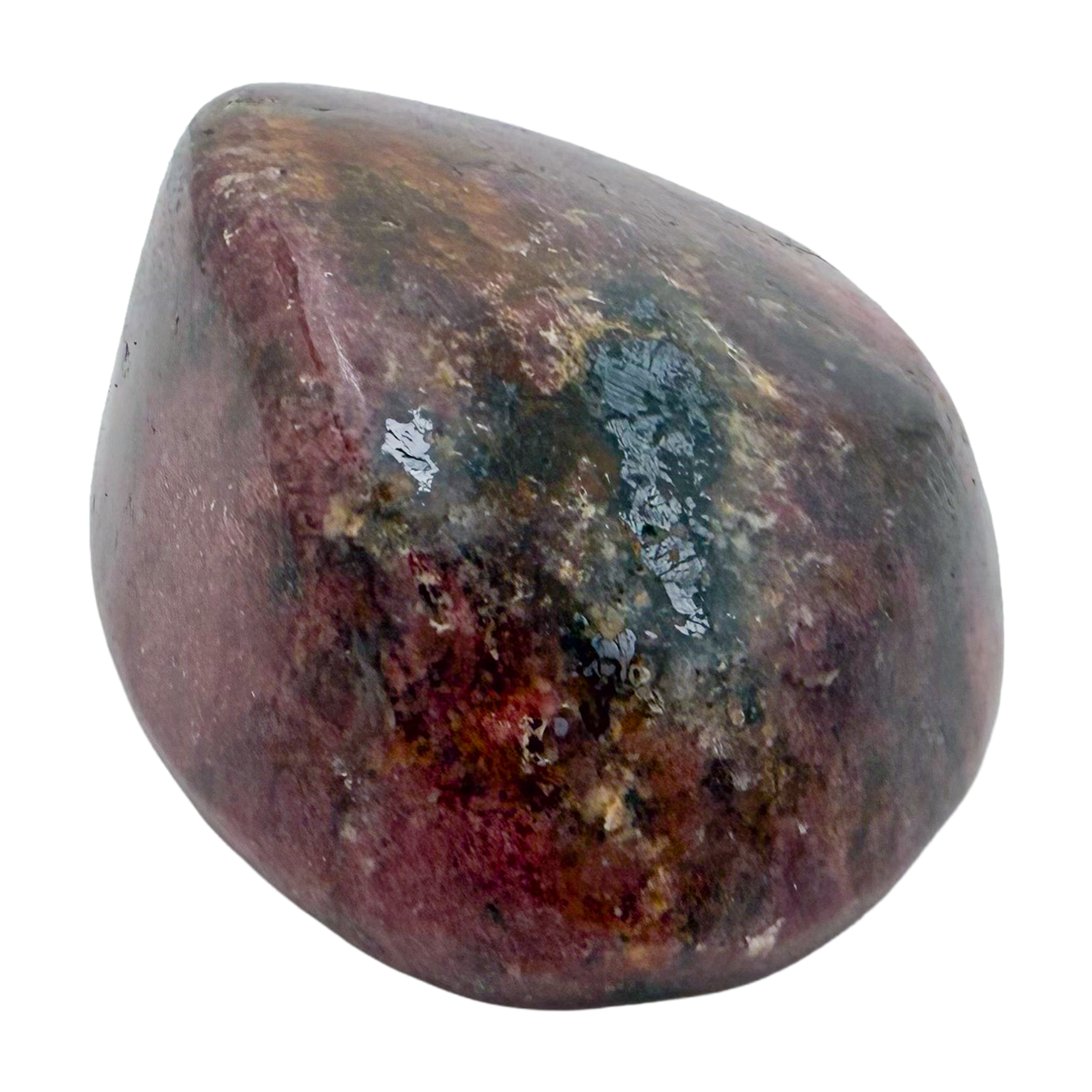 Rhodonite polished free form from Zimbabwe, alternate view