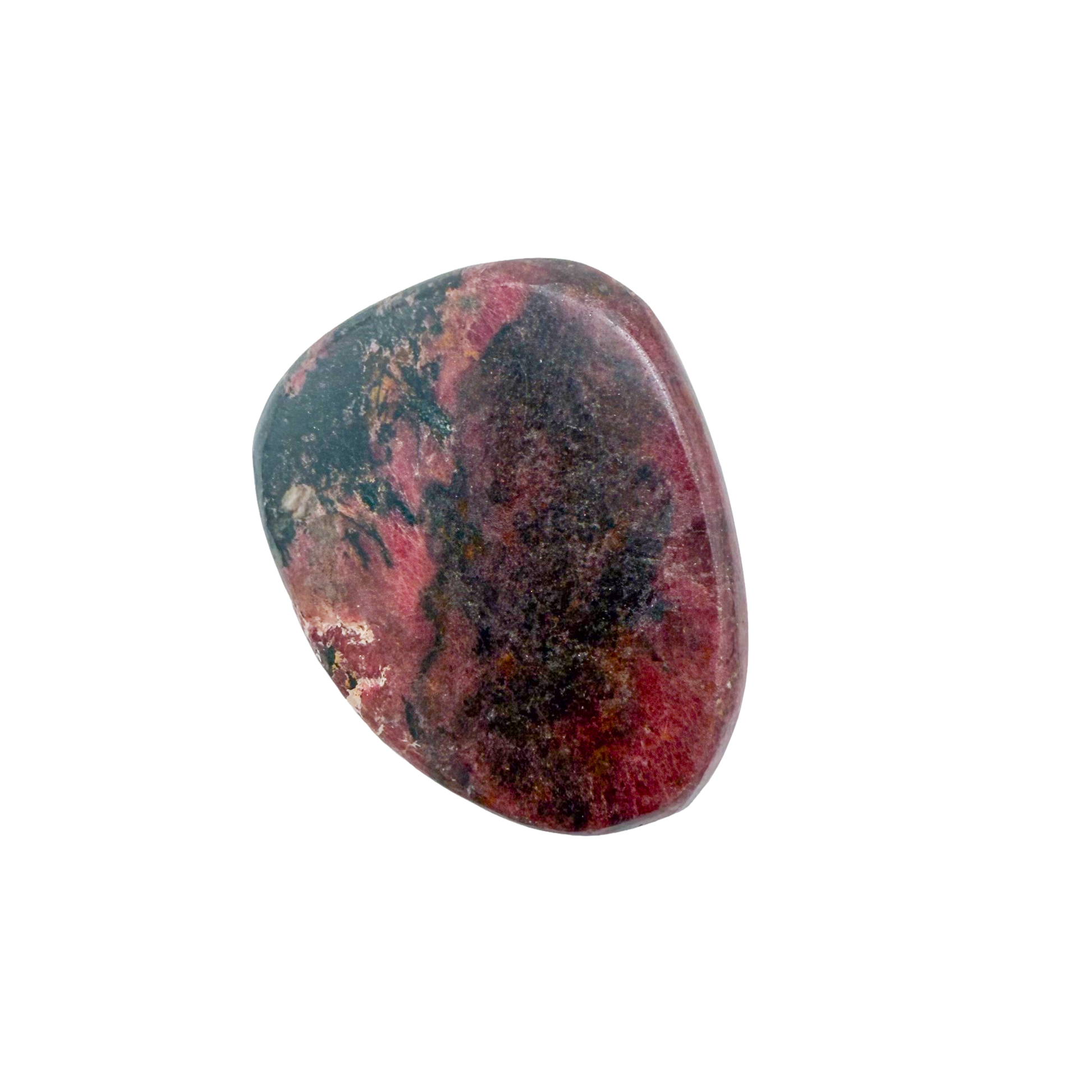 Rhodonite polished free form from Zimbabwe, alternate view