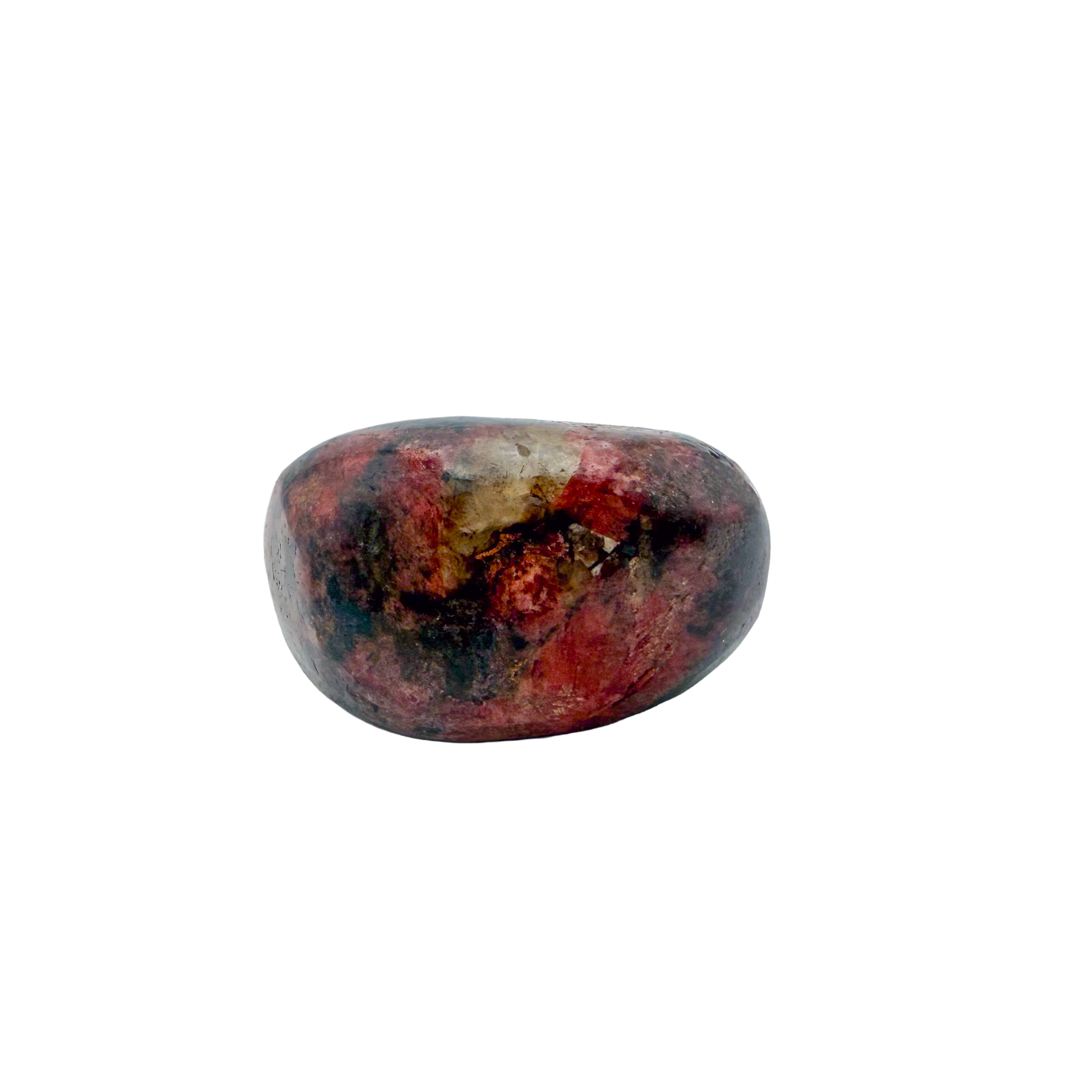 Rhodonite polished free form from Zimbabwe, alternate view