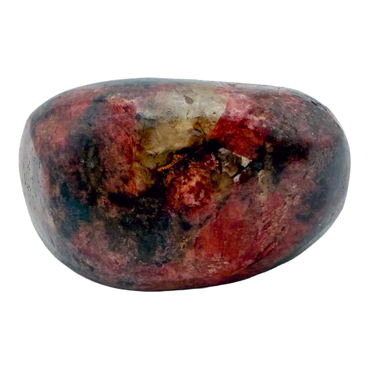 Rhodonite polished free form from Zimbabwe, alternate view