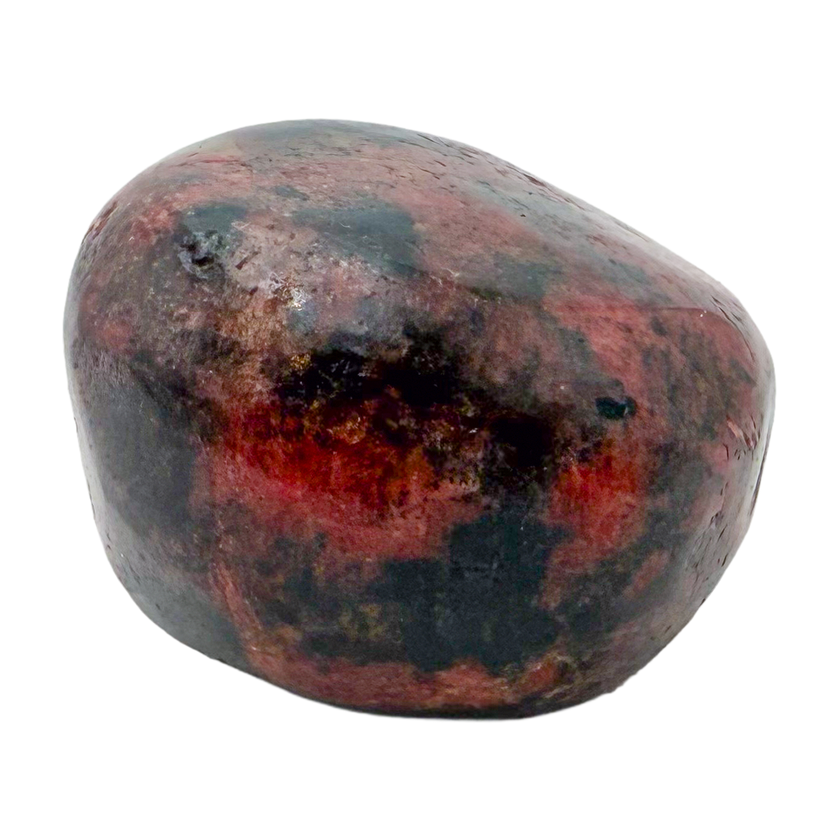 Rhodonite polished free form from Zimbabwe, alternate view
