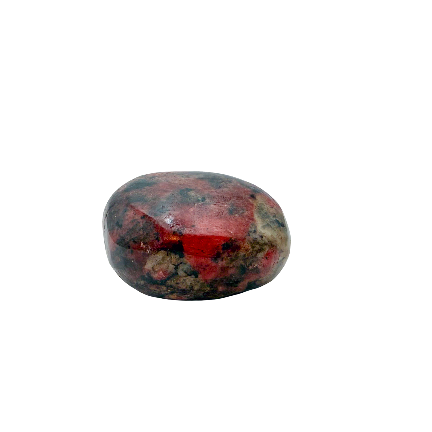 Rhodonite polished free form from Zimbabwe, alternate view