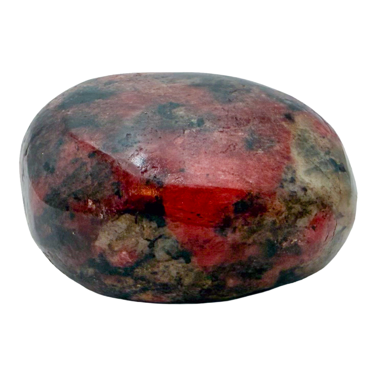 Rhodonite polished free form from Zimbabwe, alternate view
