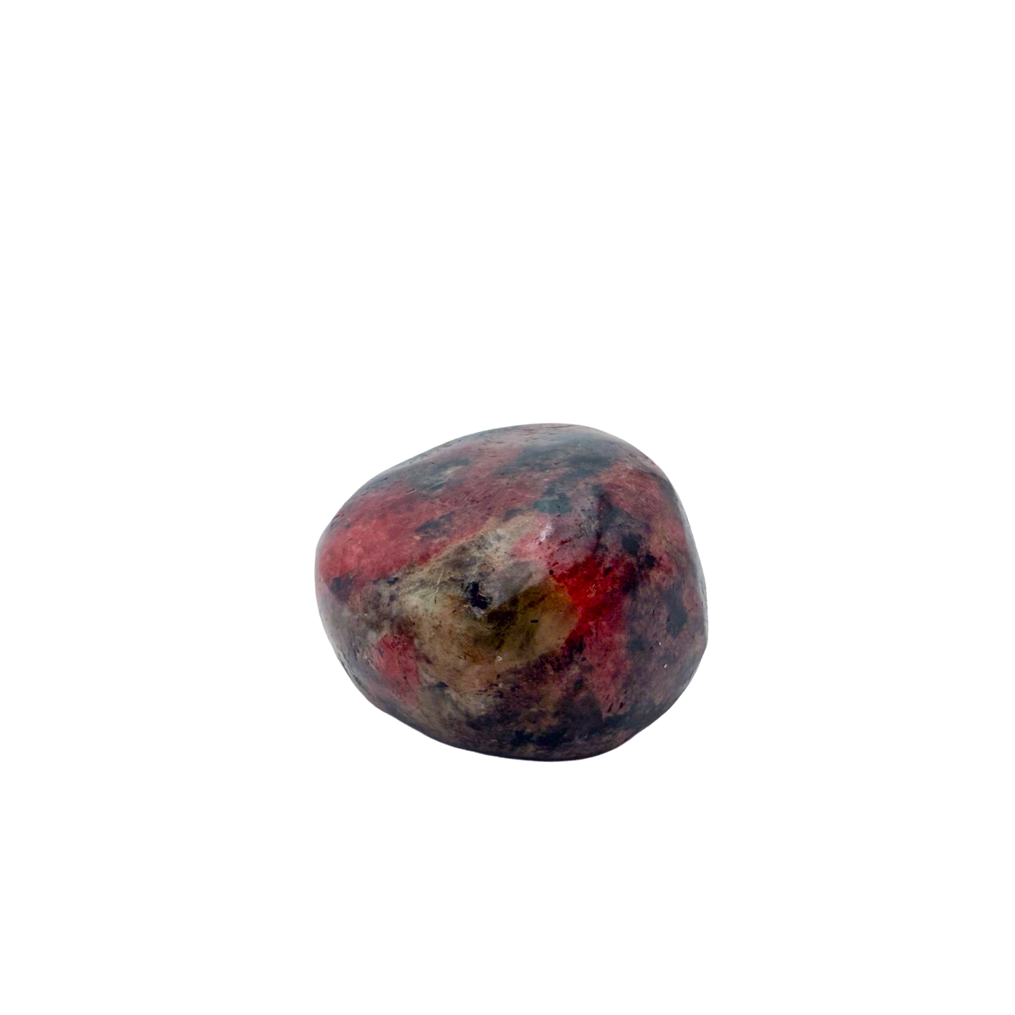 Rhodonite polished free form from Zimbabwe, alternate view