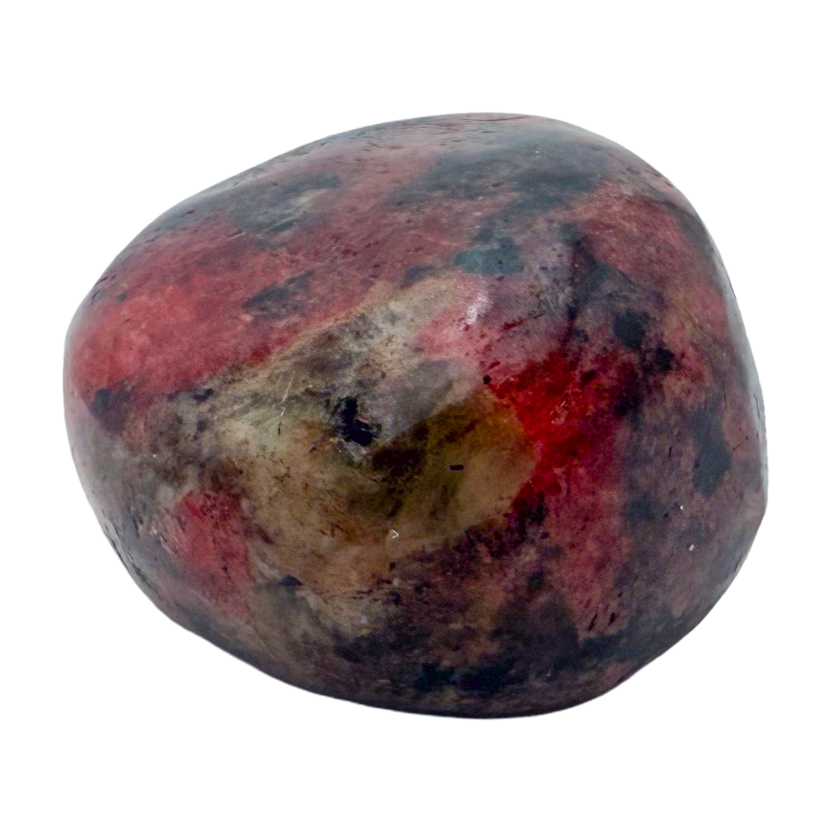 Rhodonite polished free form from Zimbabwe, alternate view