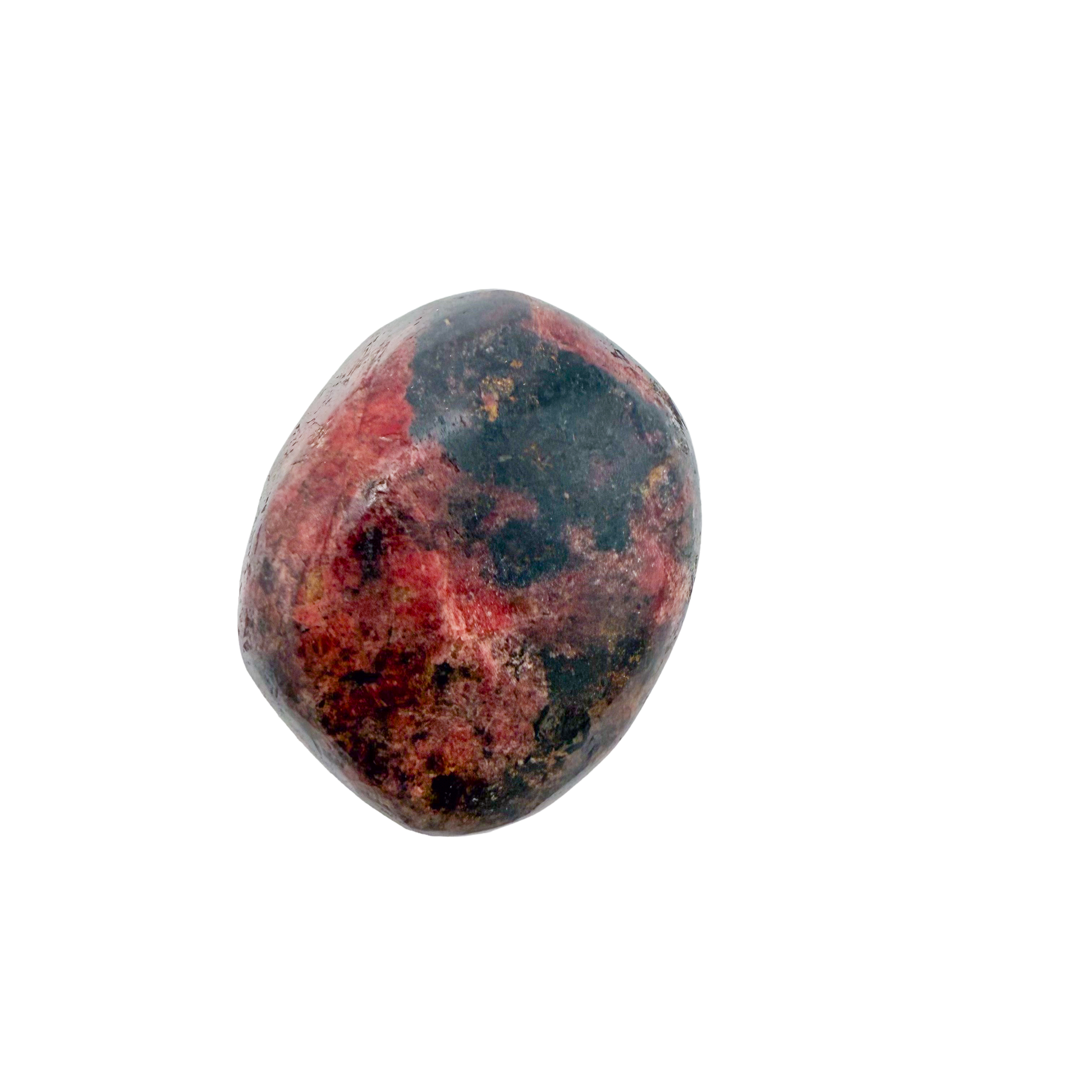 Rhodonite polished free form from Zimbabwe, alternate view