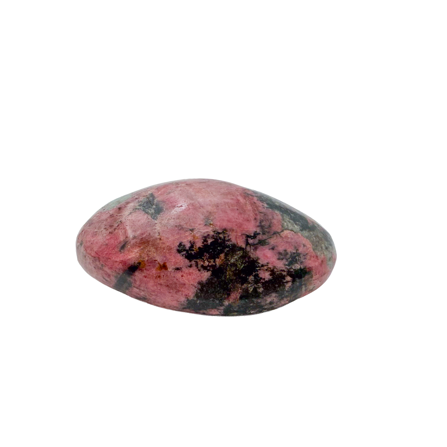 Rhodonite polished free form from Zimbabwe, alternate view