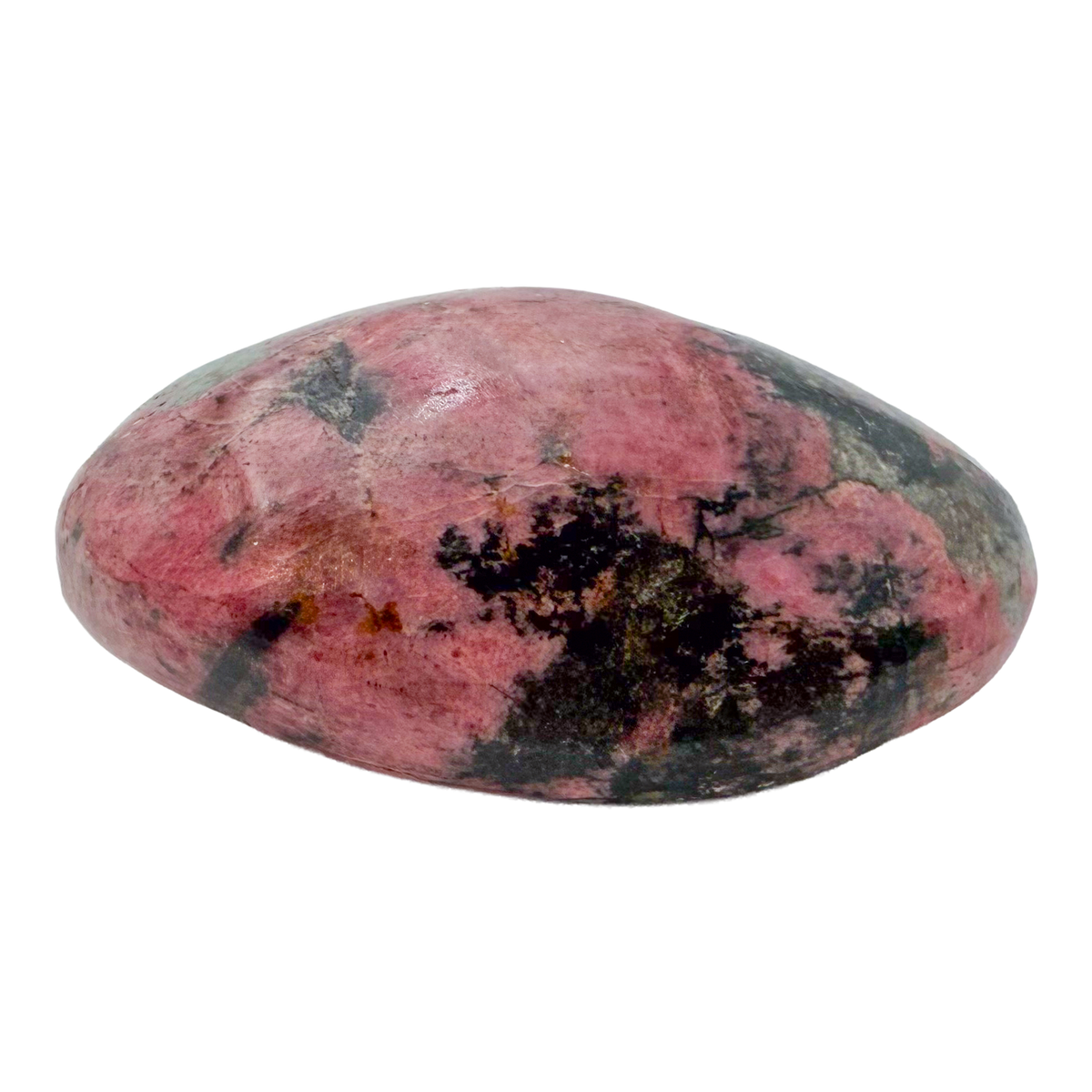 Rhodonite polished free form from Zimbabwe, alternate view
