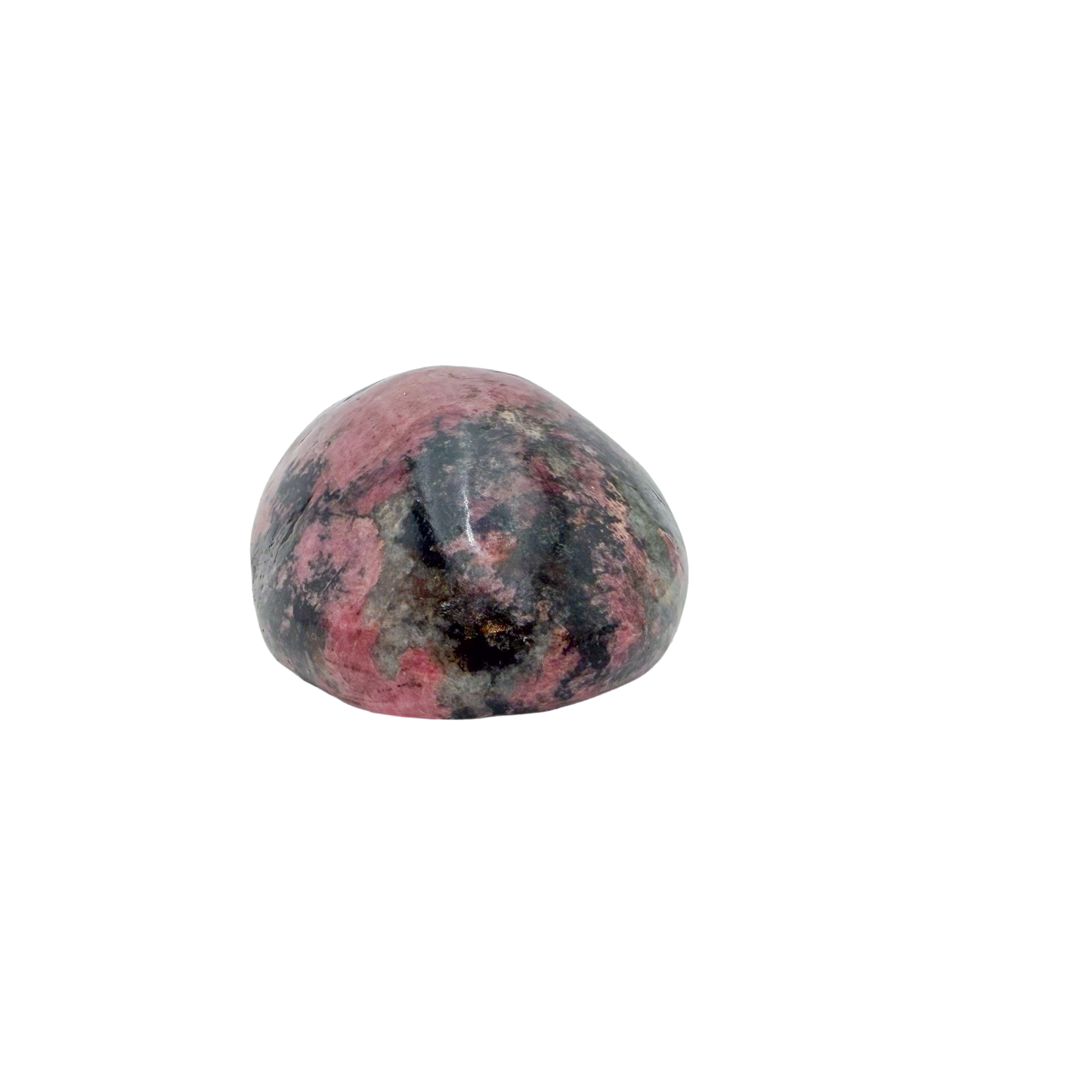 Rhodonite polished free form from Zimbabwe, alternate view