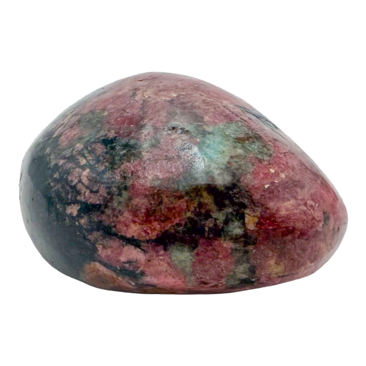 Rhodonite polished free form from Zimbabwe, alternate view