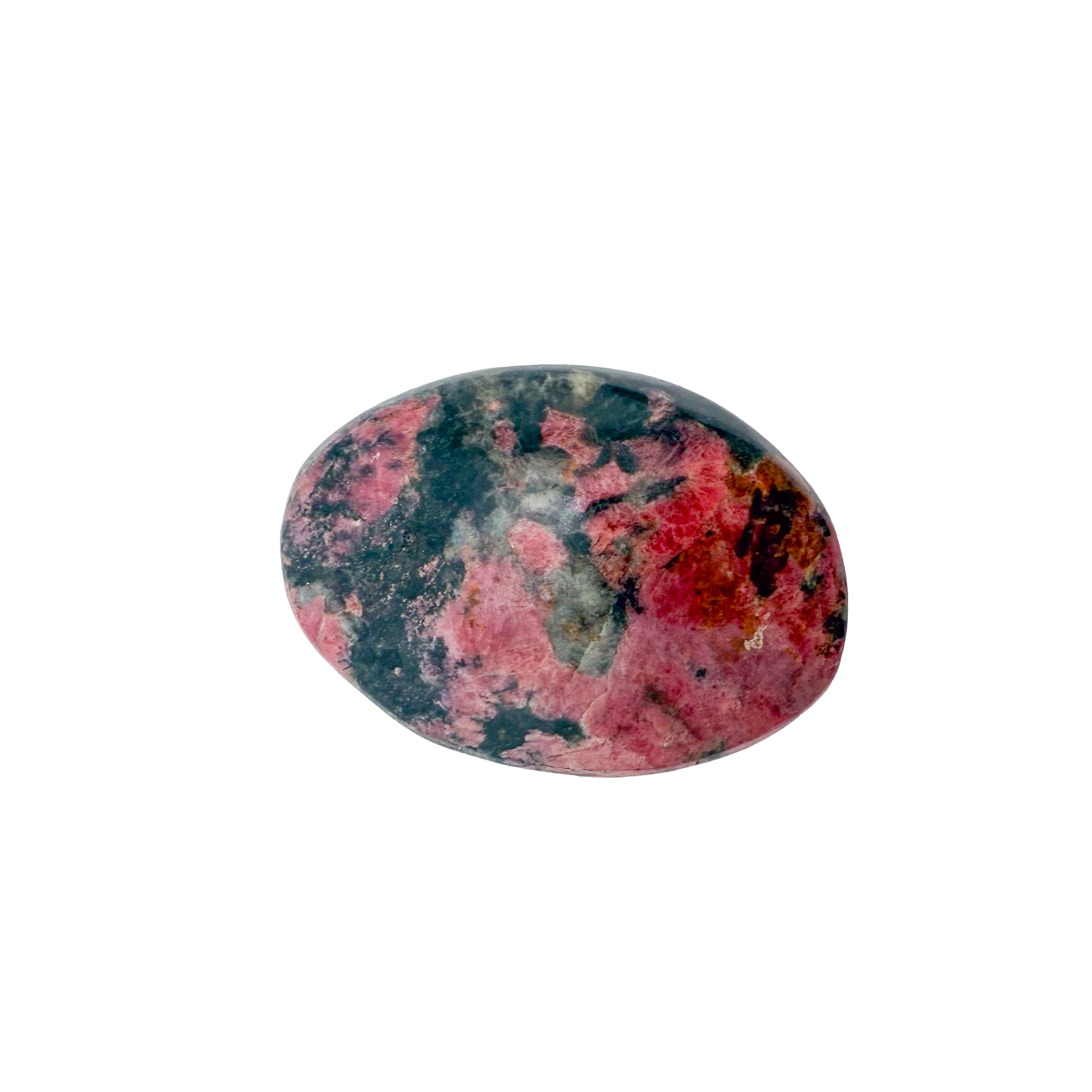 Rhodonite polished free form from Zimbabwe, alternate view