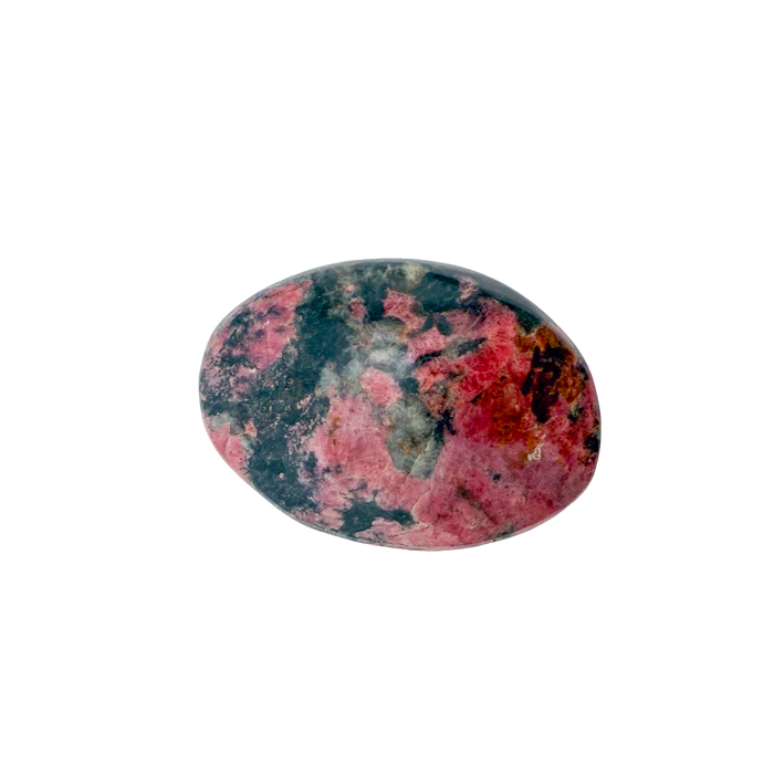 Rhodonite polished free form from Zimbabwe, alternate view