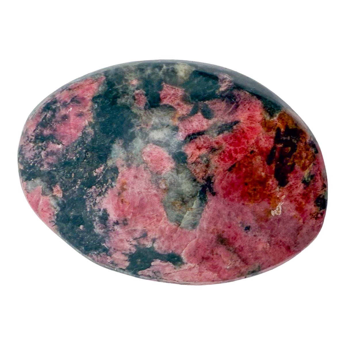 Rhodonite polished free form from Zimbabwe, alternate view