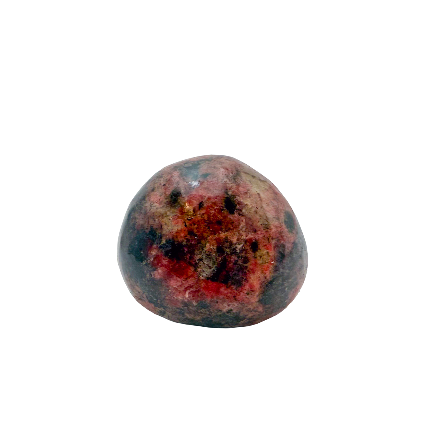 Rhodonite polished free form from Zimbabwe, alternate view