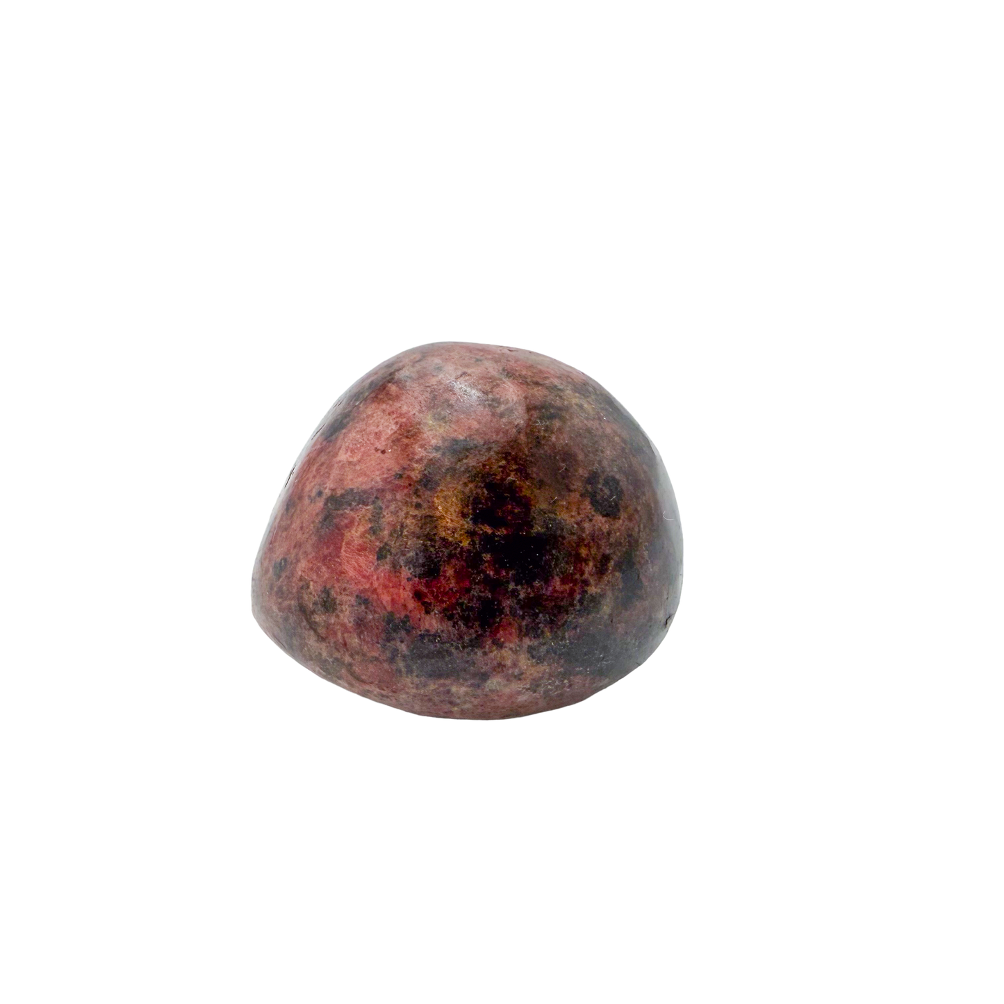 Rhodonite polished free form from Zimbabwe, alternate view