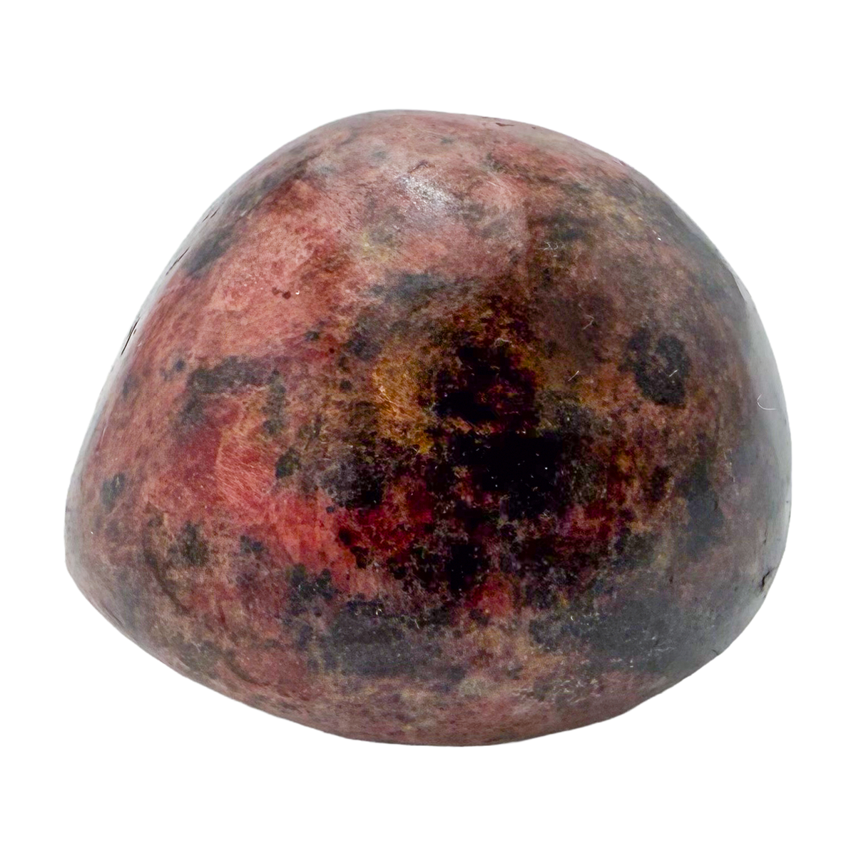 Rhodonite polished free form from Zimbabwe, alternate view