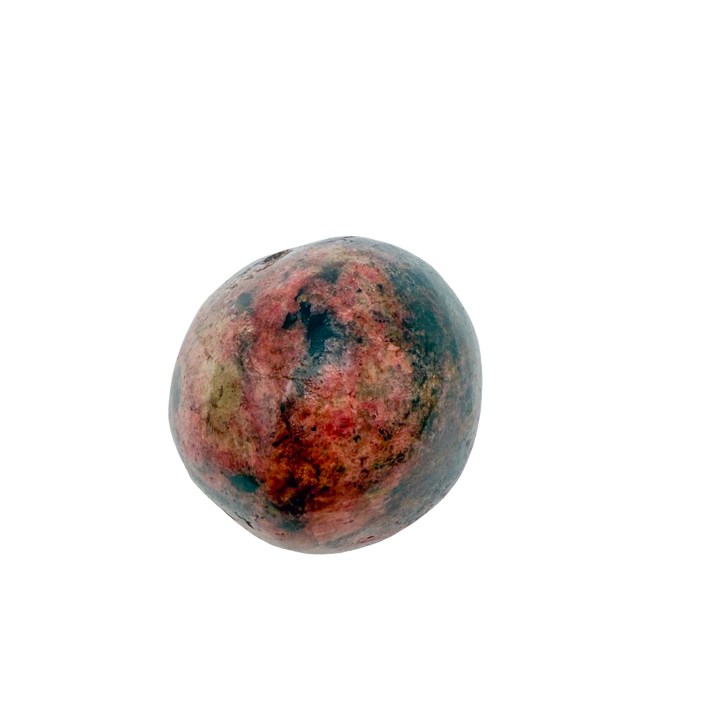 Rhodonite polished free form from Zimbabwe, alternate view