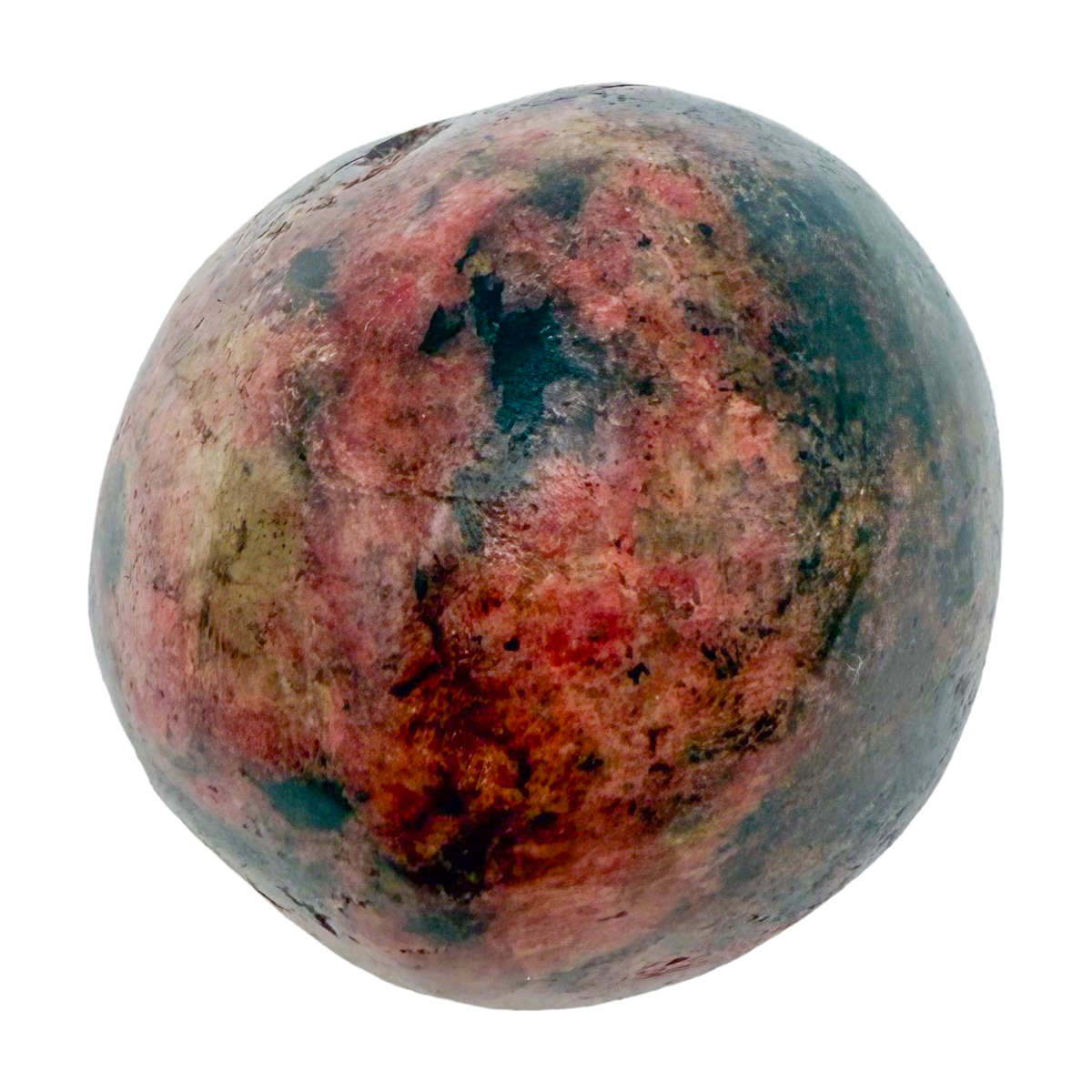 Rhodonite polished free form from Zimbabwe, alternate view