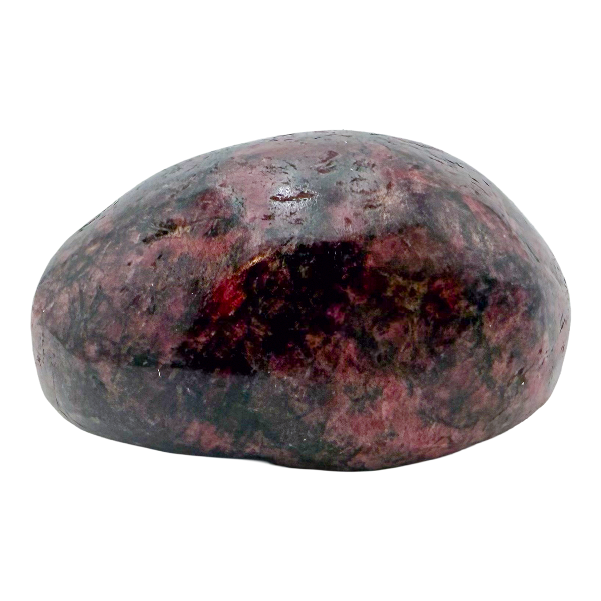 Rhodonite polished free form from Zimbabwe, alternate view