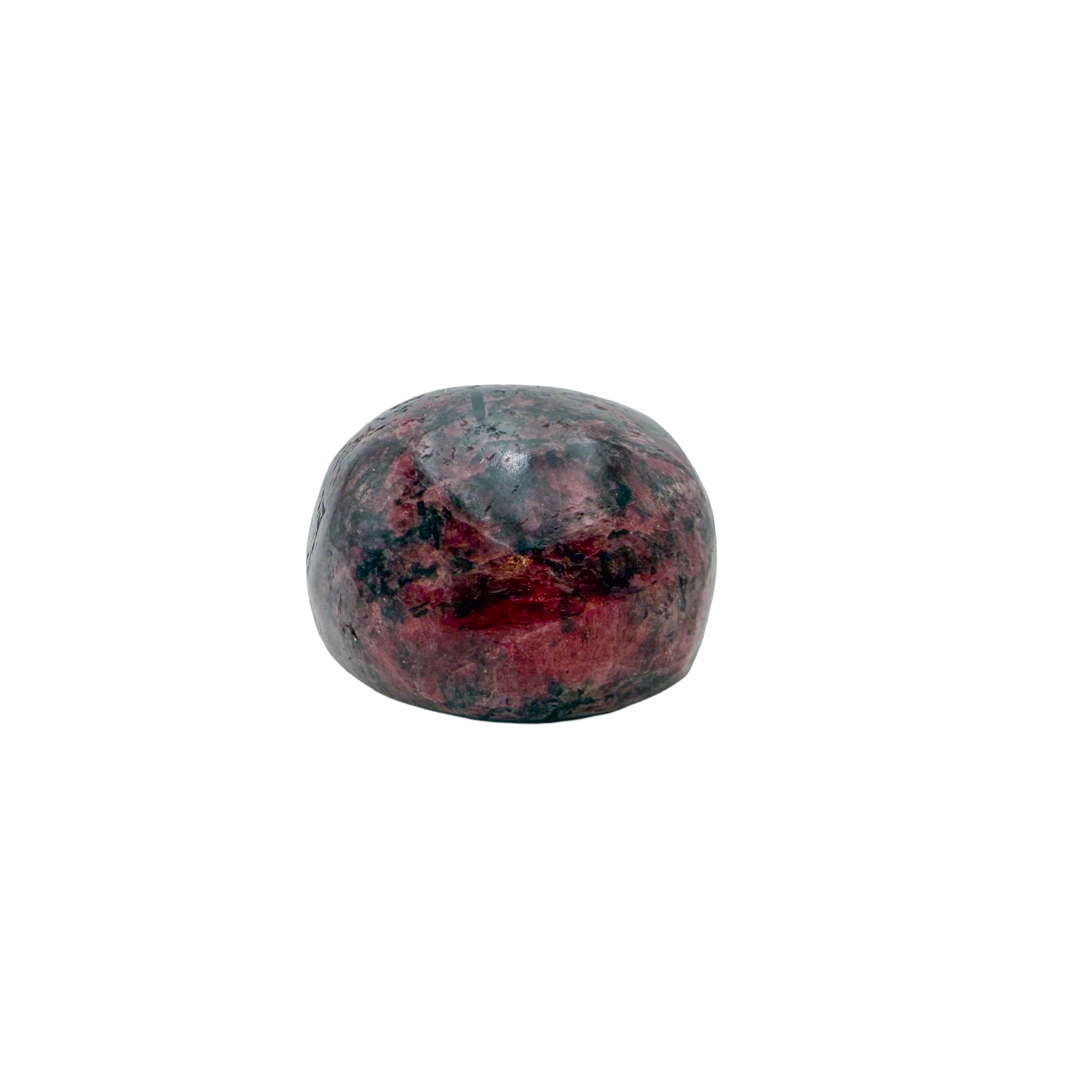 AA grade Rhodonite polished free form from Masvingo, Zimbabwe, rose pink with black manganese veining
