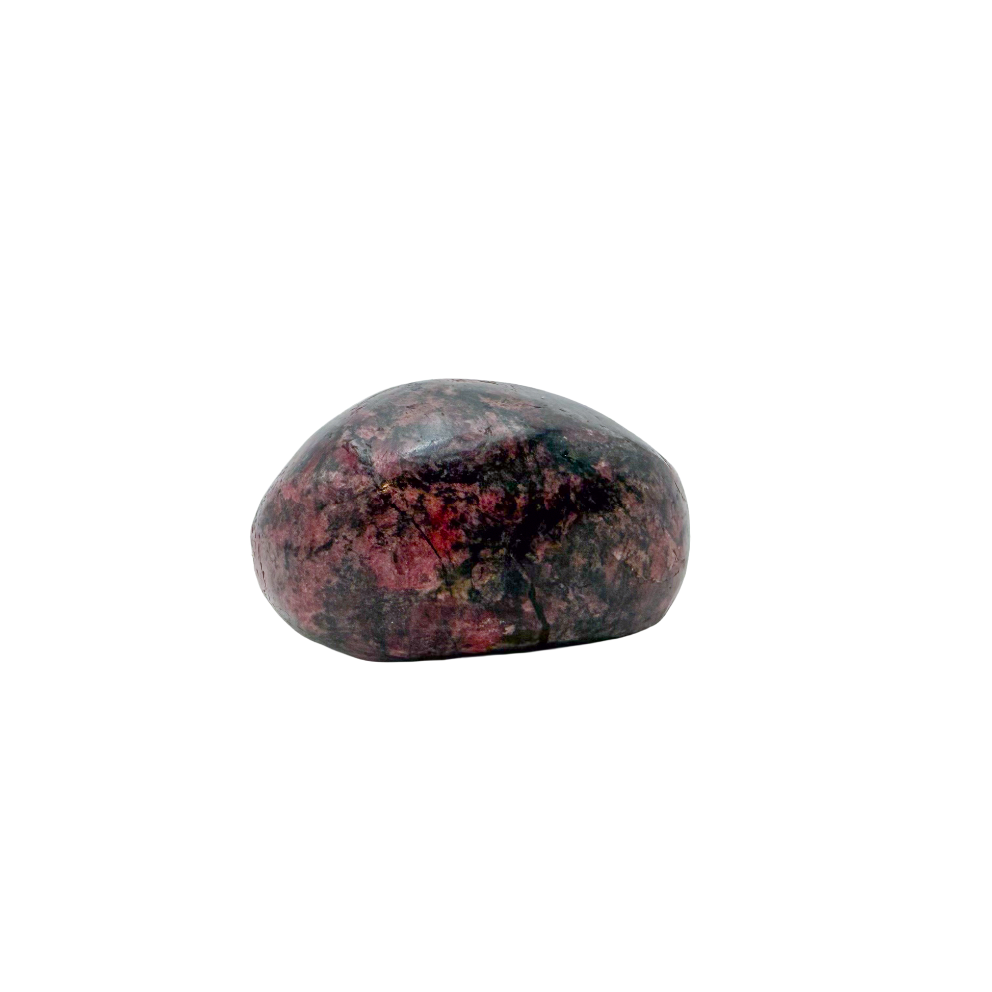 Rhodonite polished free form from Zimbabwe, alternate view