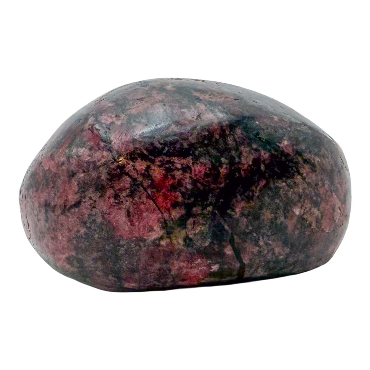 Rhodonite polished free form from Zimbabwe, alternate view