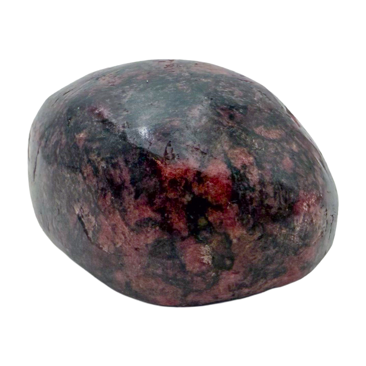 Rhodonite polished free form from Zimbabwe, alternate view