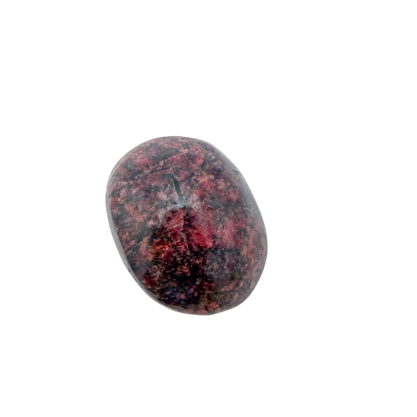 Rhodonite polished free form from Zimbabwe, alternate view