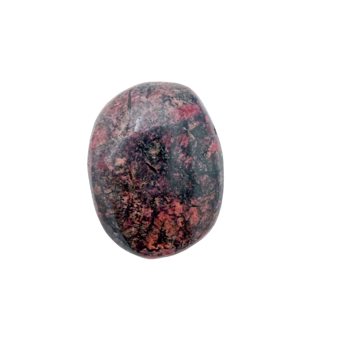 Rhodonite polished free form from Zimbabwe, alternate view