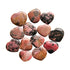 Polished Rhodonite Hearts to support Emotional Healing, Grounding & Love — black polished, AA grade from Madagascar