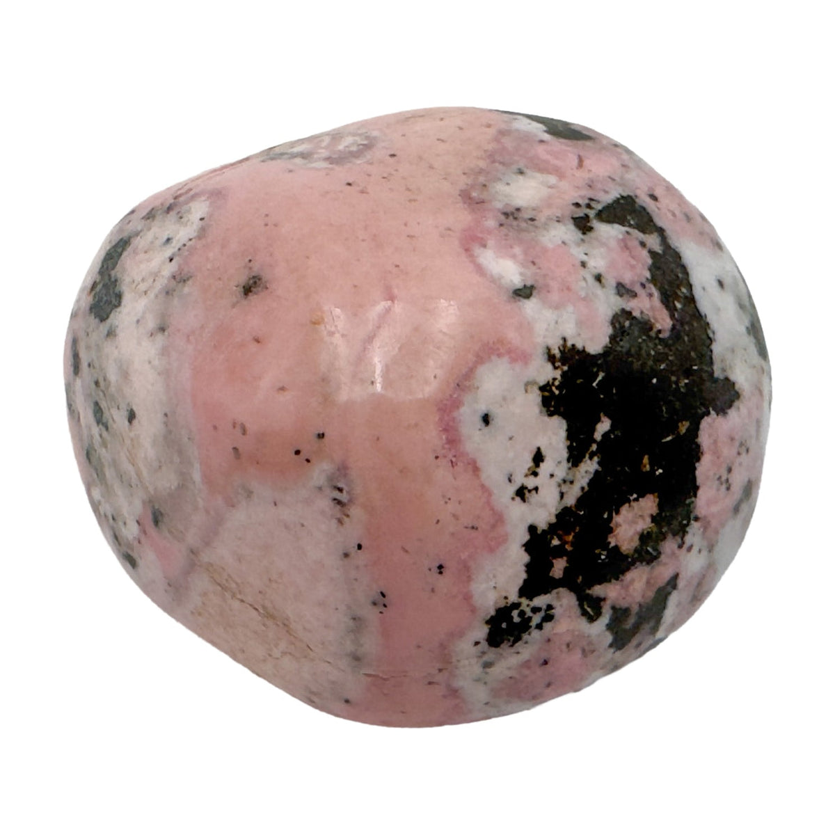 Sixth view of Rhodonite Hand Polished Stones, AA grade, 1 to 1.50 inch, from Ancash, Peru