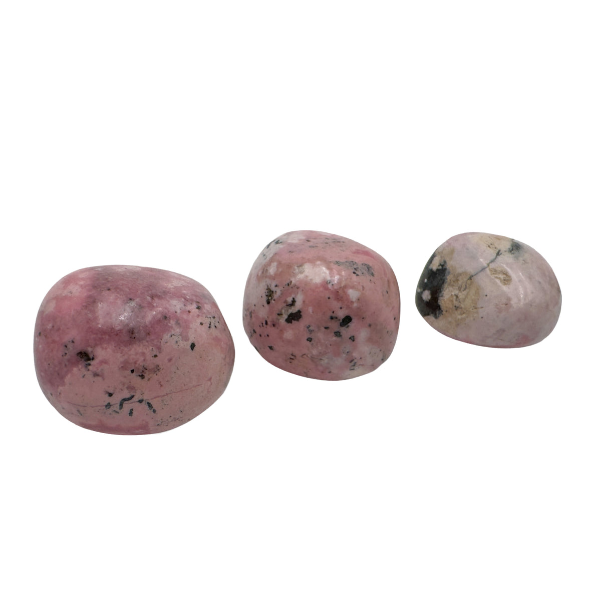 Eighth view of Rhodonite Hand Polished Stones, AA grade, 1 to 1.50 inch, from Ancash, Peru