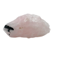Rose Quartz with Black Tourmaline from Brazil, alternate view