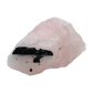 Rose Quartz with Black Tourmaline specimen from Minas Gerais, Brazil, pink quartz threaded with black schorl