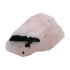 Rose Quartz with Black Tourmaline specimen from Minas Gerais, Brazil, pink quartz threaded with black schorl