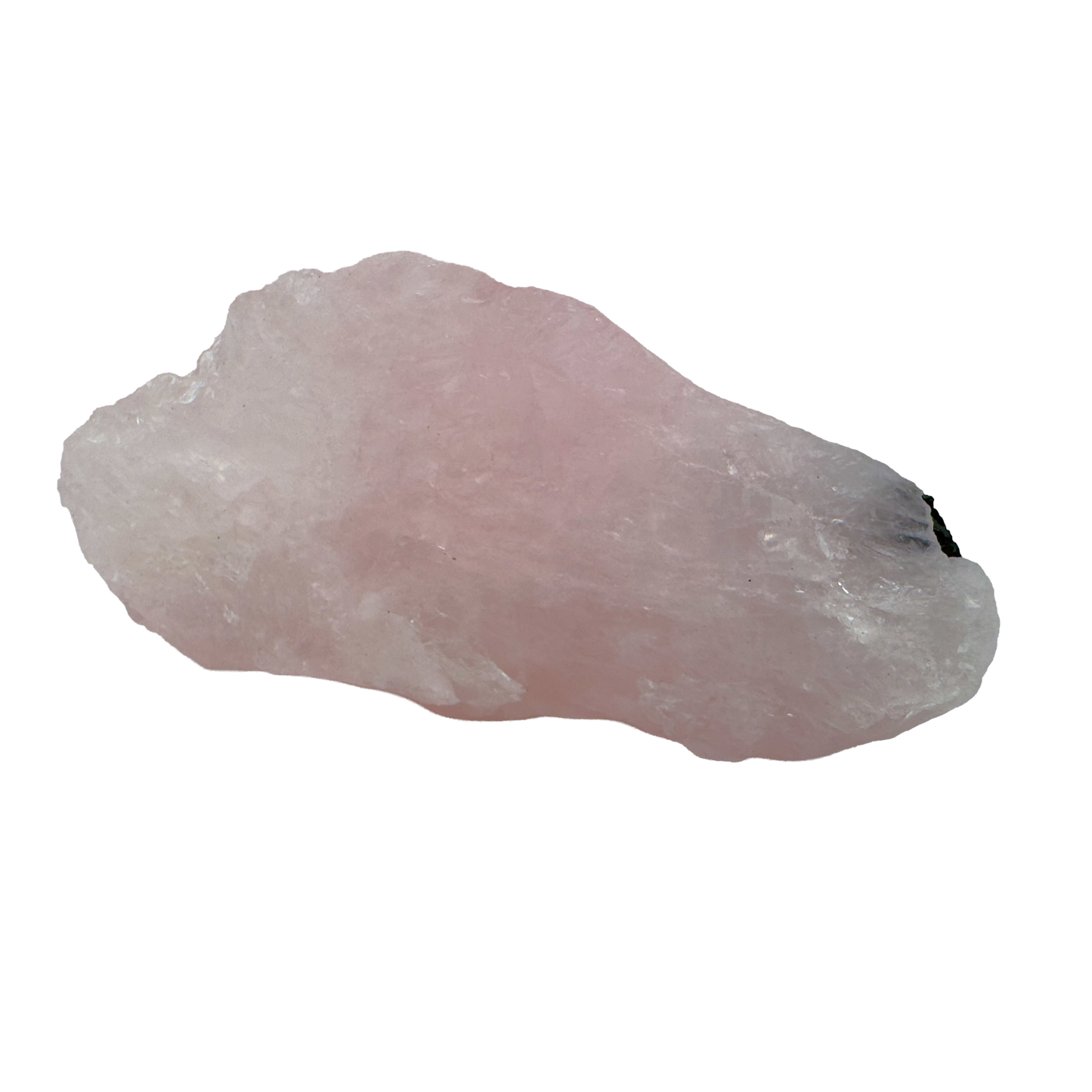 Rose Quartz with Black Tourmaline from Brazil, alternate view