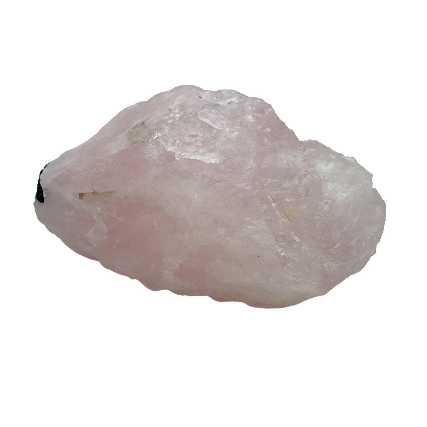 Rose Quartz with Black Tourmaline from Brazil, alternate view