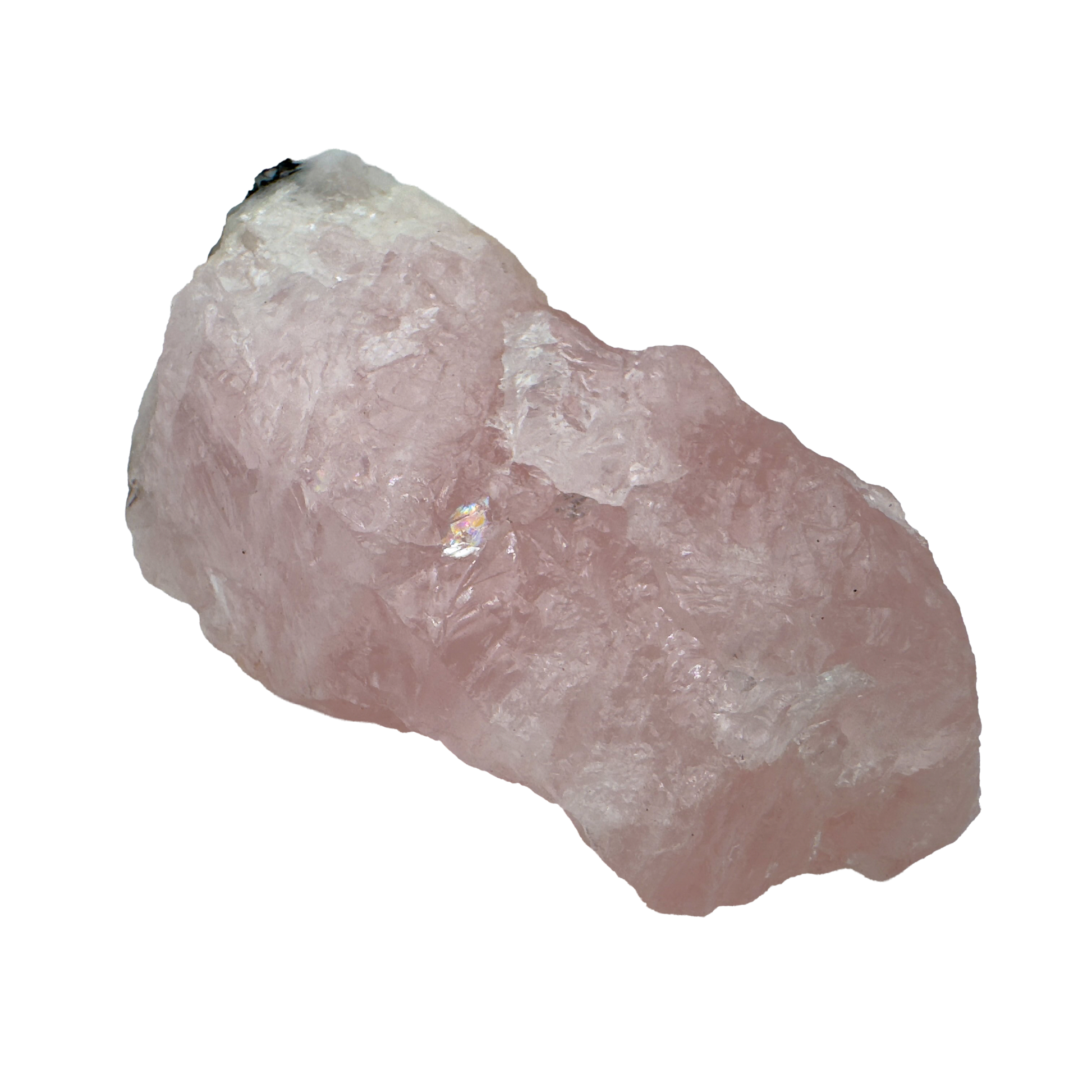 Rose Quartz with Black Tourmaline from Brazil, alternate view