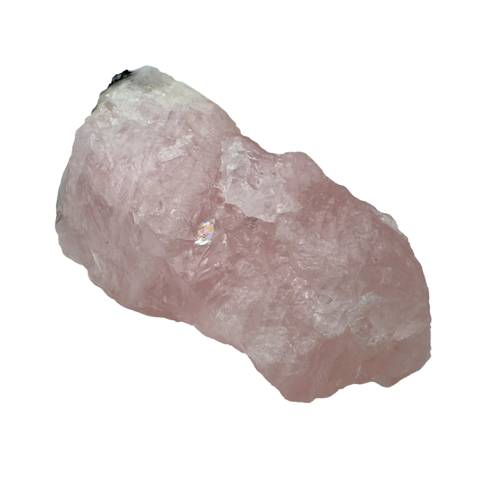 Rose Quartz with Black Tourmaline from Brazil, alternate view