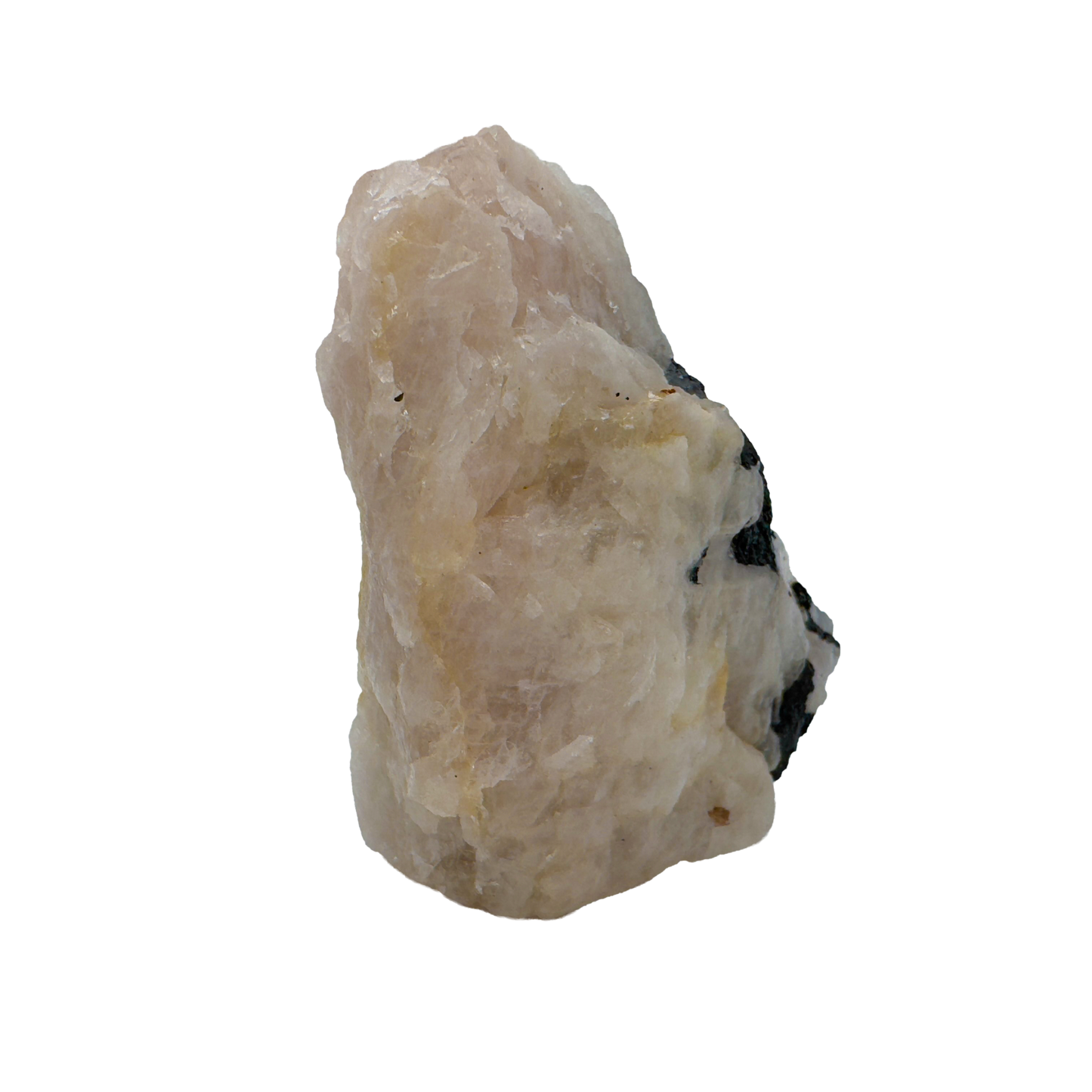 Rose Quartz with Black Tourmaline from Brazil, alternate view