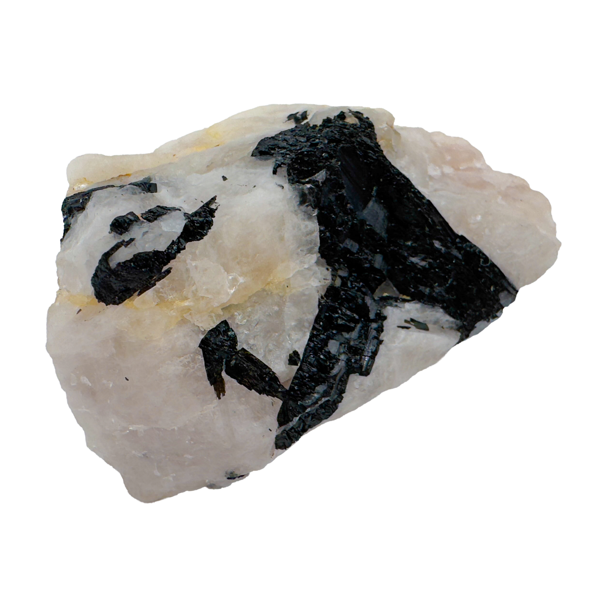 Rose Quartz with Black Tourmaline from Brazil, alternate view