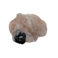 Rose Quartz with Black Tourmaline from Brazil, alternate view
